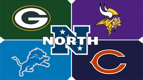 NFL NFC North Riddell Speed Mini Football Helmet - Set of 4