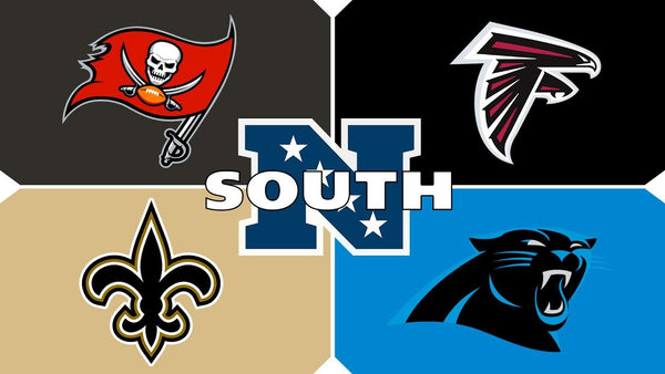 NFL NFC South Riddell Speed Mini Football Helmet - Set of 4