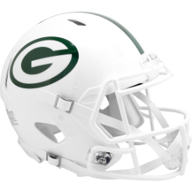 Green Bay Packers White 2024 Alternate Riddell Speed Authentic Full Size Football Helmet