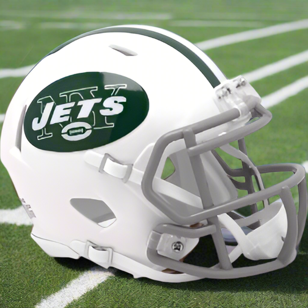 New York Jets Riddell Speed Mini Football Helmet 2024 Alternate On-field