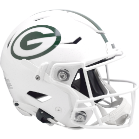 Green Bay Packers White Riddell SpeedFlex Full Size Authentic Football Helmet ***New for 2024***