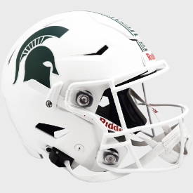 Michigan State Spartans White Riddell SpeedFlex Authentic Full Size Football Helmet