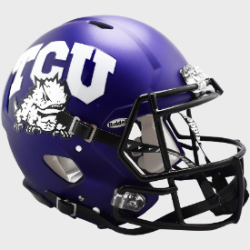 TCU Horned Frogs Satin Purple Riddell Speed Authentic Full Size Football Helmet