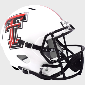 Texas Tech Red Raiders White Riddell Speed Replica Full Size Football Helmet