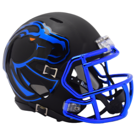 Boise State Broncos Matte Black Riddell Speed Mini Football Helmet