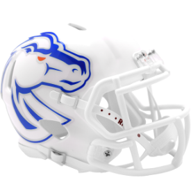 Boise State Broncos White Riddell Speed Mini Football Helmet